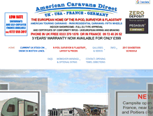 Tablet Screenshot of americancaravansdirect.com